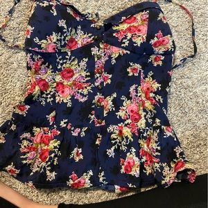 Floral corset top